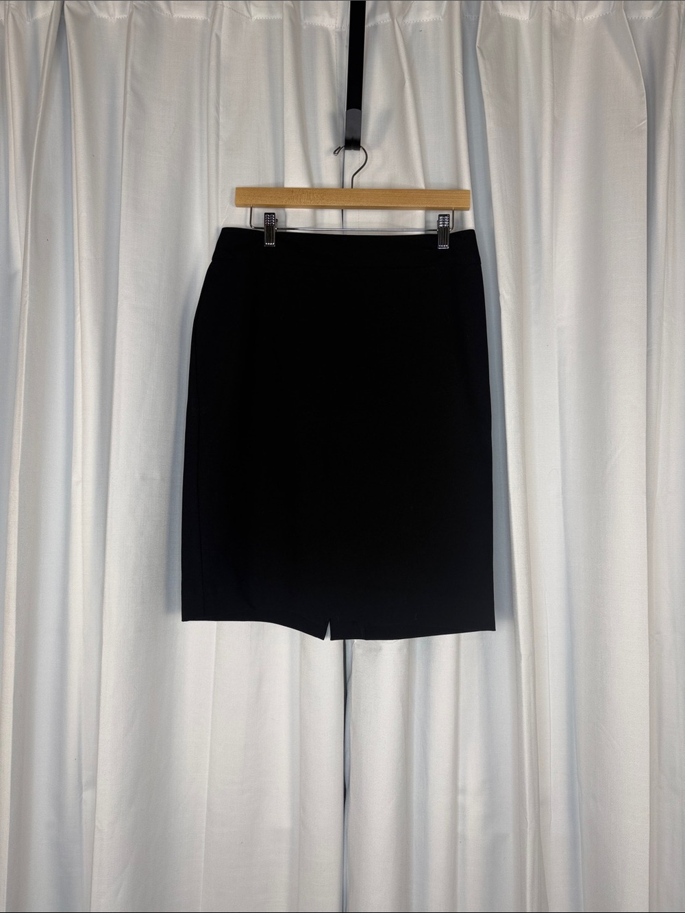 Ann Taylor Black Pencil Skirt with Slit in Back
